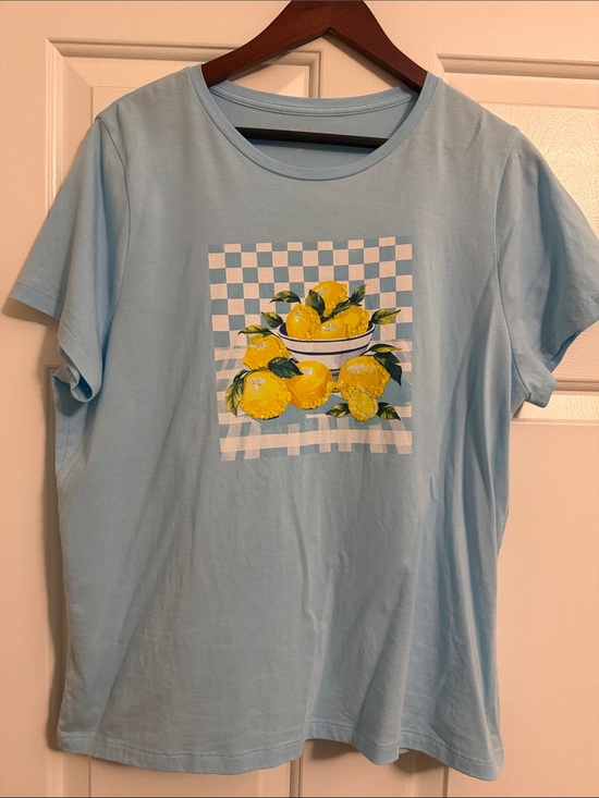 J. Crew Tops - J Crew women’s Light Blue Lemon Graphic Tee